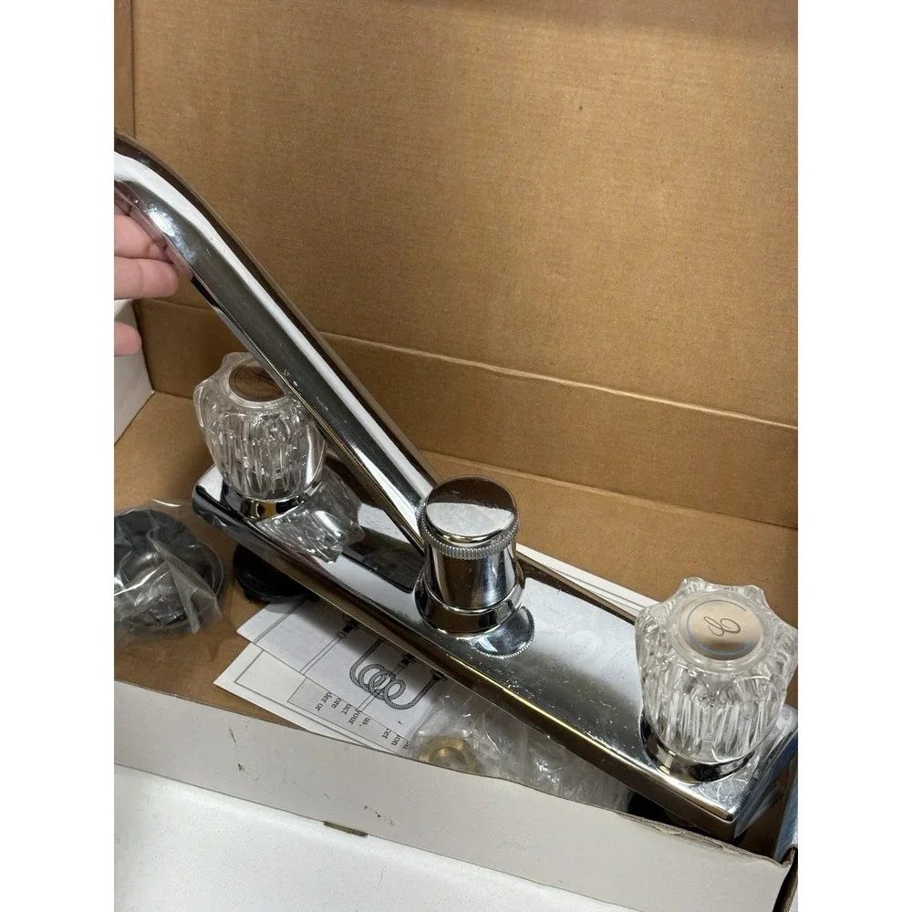 Wellington 47308 Kitchen Faucet 8 Inch Two Handle (Chrome) V2183dt No Spray‎
